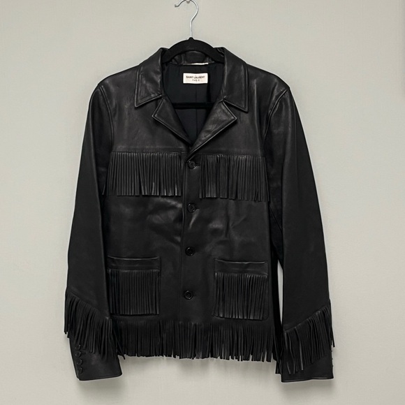 Saint Laurent YSL Hedi Slimane. L12 Curtis Fringe Jacket. Size small/medium - Picture 16 of 16